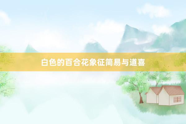 白色的百合花象征简易与道喜